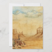  Westerne Cowboy Rustic Country Wedding Save The Date (Achterkant)