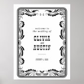  Westerne Cowboy Rustic Country Wedding Sign Poster (Voorkant)