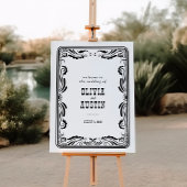  Westerne Cowboy Rustic Country Wedding Sign Poster