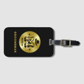 Westerne Cowboy Rustic Monogram Best Man Groomsmen Bagagelabel (Voorkant (horizontaal))