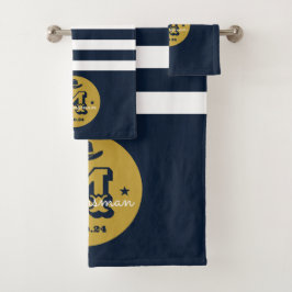 Westerne Cowboy Rustic Wedding Monogram Groomsmen Bad Handdoek