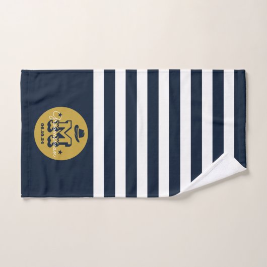 Westerne Cowboy Rustic Wedding Monogram Groomsmen Bad Handdoek (Handdoek)