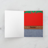 Westerne Cowboy Santa Belt Buckle Red Shirt Jeans Kaart (Binnen)