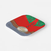 Westerne Cowboy Santa Belt Buckle Red Shirt Jeans Papieren Bordje (Gebogen)