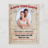 Westerne Cowboy Save the Date Briefkaarten (Voorkant)