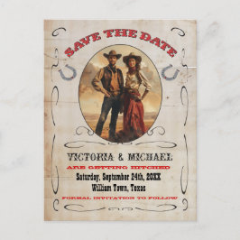 Westerne Cowboy Save the Date Briefkaarten