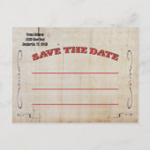 Westerne Cowboy Save the Date Briefkaarten (Achterkant)