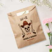 Westerne Cowboy Skull Monogram Boho Country Wedden Bedankzakje (Gezegeld)