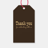 Westerne Cowboy Skull Monogram Land Weddenschap Cadeaulabel (Achterkant)