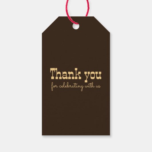 Westerne Cowboy Skull Monogram Land Weddenschap Cadeaulabel (Achterkant)