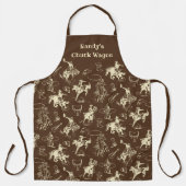 Westerne Cowboy, speciaal gepersonaliseerd donkerb Schort (Voorkant)