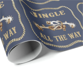 Westerne Cowboy Spurs Jingle helemaal Cadeaupapier