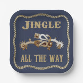 Westerne Cowboy Spurs Jingle helemaal Papieren Bordje (Voorkant)