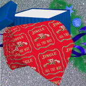 Westerne Cowboy Spurs Jingle helemaal rood Stropdas