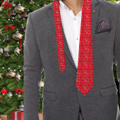 Westerne Cowboy Spurs Jingle helemaal rood Stropdas