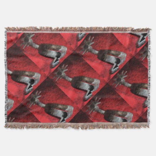 Westerne Cowboy Spurs Throw Blanket Deken (Voorkant)