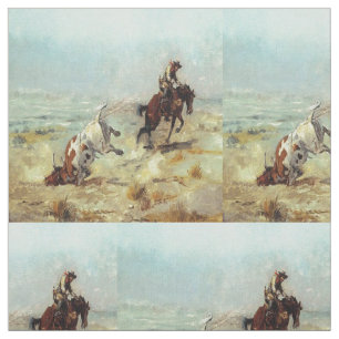 Westerne Cowboy Steer Roping Fabric Stof