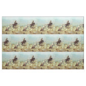 Westerne Cowboy Steer Roping Fabric Stof (Fat Quarter)