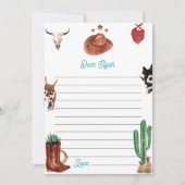 Westerne Cowboy tijd capsule notitie bericht Kaart (Voorkant)