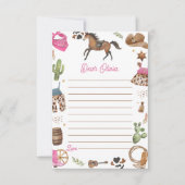 Westerne Cowboy tijd capsule notitie bericht Kaart (Voorkant)