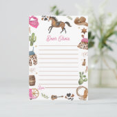 Westerne Cowboy tijd capsule notitie bericht Kaart (Staand voorkant)