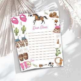 Westerne Cowboy tijd capsule notitie bericht Kaart