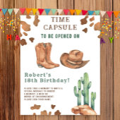 Westerne Cowboy Time Capsule 1e verjaardag Poster