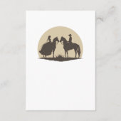 Westerne cowboy trouwgegevens kaart (Achterkant)