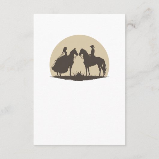 Westerne cowboy trouwgegevens kaart (Achterkant)