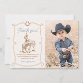  Westerne Cowboy Verjaardag Party Foto Bedankkaart (Voorkant)