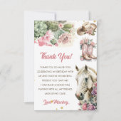 Westerne Cowboy Verjaardagscapsule Note Bericht Ka Bedankkaart (Voorkant)