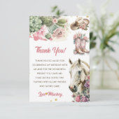 Westerne Cowboy Verjaardagscapsule Note Bericht Ka Bedankkaart (Staand voorkant)