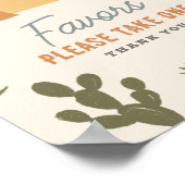 Westerne Cowboy Verjaardagsfeestgunsten teken Poster (Hoek)