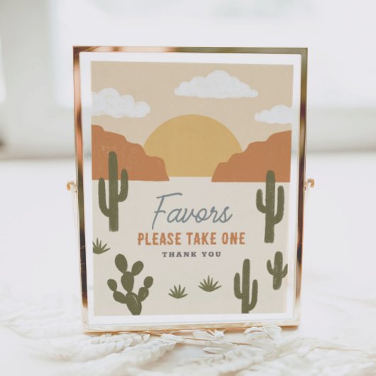 Westerne Cowboy Verjaardagsfeestgunsten teken Poster