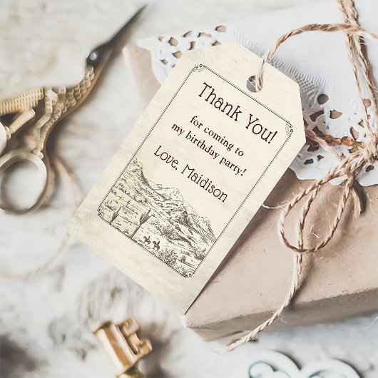 Westerne Cowboy Verjaardagsfeestje Cadeau Labels Cadeaulabel