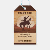 Westerne Cowboy Verjaardagsfeestje Cadeau Labels Cadeaulabel (Voorkant)