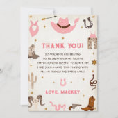 Westerne Cowboy Verjaardagsfeestje Dank je kaart (Voorkant)