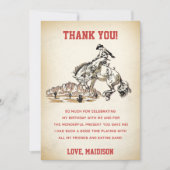 Westerne Cowboy Verjaardagsfeestje Dank je kaart (Voorkant)