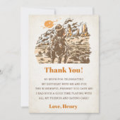 Westerne Cowboy Verjaardagsfeestje Dank je kaart (Voorkant)