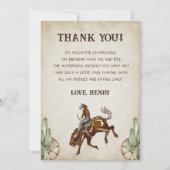 Westerne Cowboy Verjaardagsfeestje Dank je kaart (Voorkant)