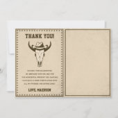 Westerne Cowboy Verjaardagsfeestje Dank u Kaart Fo (Voorkant)