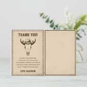 Westerne Cowboy Verjaardagsfeestje Dank u Kaart Fo (Staand voorkant)