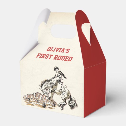 Westerne Cowboy Verjaardagsfeestje Favor Box Bedankdoosjes (Achterkant)