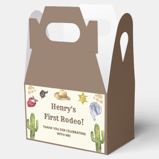 Westerne Cowboy Verjaardagsfeestje Favor Box Bedankdoosjes (Geopend)
