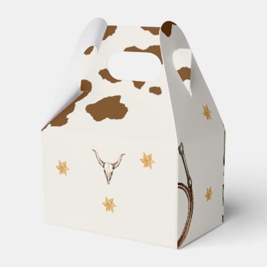 Westerne Cowboy Verjaardagsfeestje Favor Box Bedankdoosjes (Achterkant)