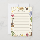 Westerne Cowboy Verjaardagsfeestje Flat Dank u kaa Bedankkaart (Voorkant)