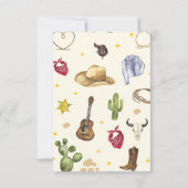 Westerne Cowboy Verjaardagsfeestje Flat Dank u kaa Bedankkaart (Achterkant)