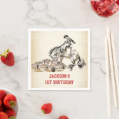 Westerne Cowboy Verjaardagsfeestservetten Servet (Insitu)