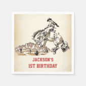 Westerne Cowboy Verjaardagsfeestservetten Servet (Voorkant)