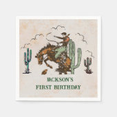 Westerne Cowboy Verjaardagsfeestservetten Servet (Voorkant)